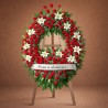 Corona Funeraria Solemne de Rosas | Envío Urgente a Tanatorio