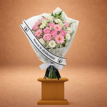 Ramo Funerario Afecto de Flores Rosas | Envío Funerario Urgente